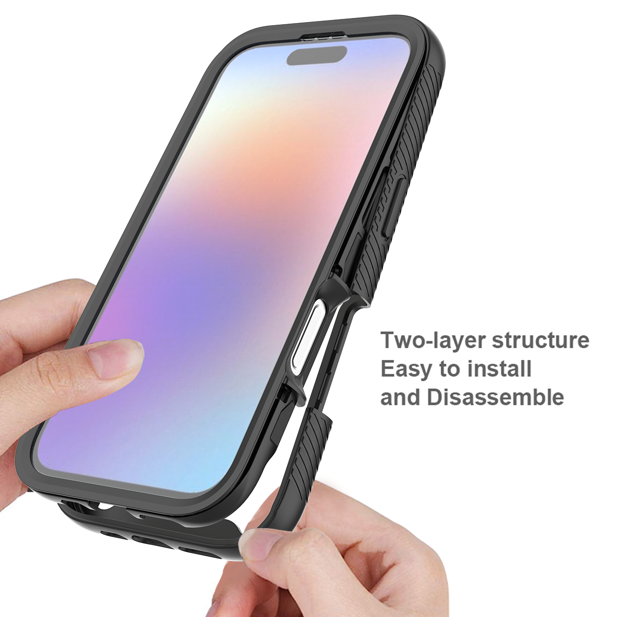 New Solid Color Starry Sky Hard Case for iPhone 17 Pro Max/16 Pro Max/15 - Back View