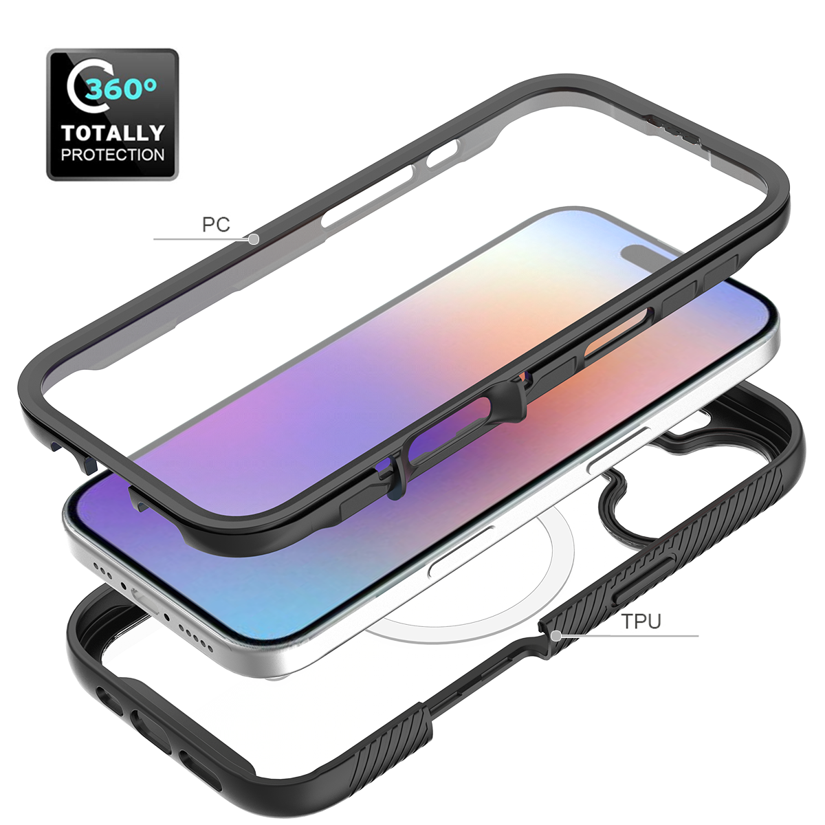 New Solid Color Starry Sky Hard Case for iPhone 17 Pro Max/16 Pro Max/15 - Top View